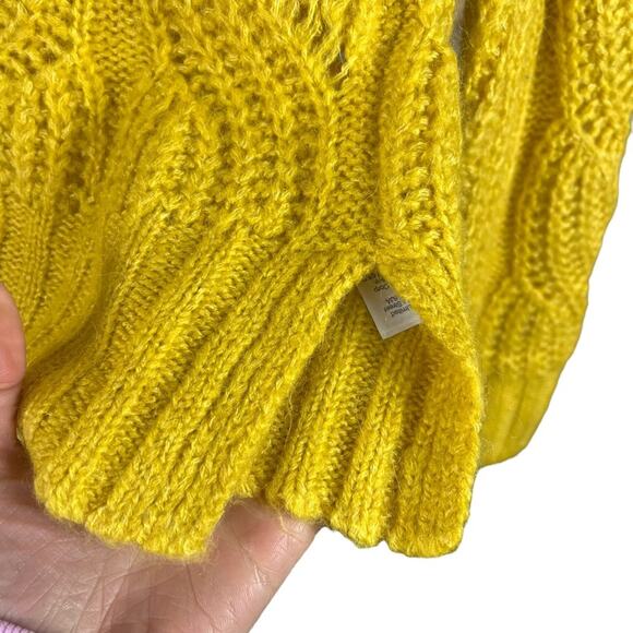 J. Crew Mock Neck Fisherman Cable Knit Lightweight Alpaca Wool Sweater Top XS - Picture 9 of 14